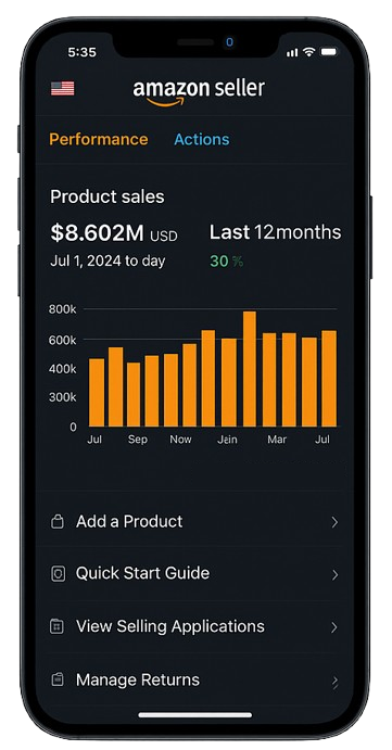 Client Result 1 — Amazon Seller Dashboard